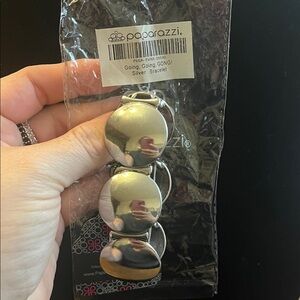 Paparazzi Shiny Silver Disc Bracelet